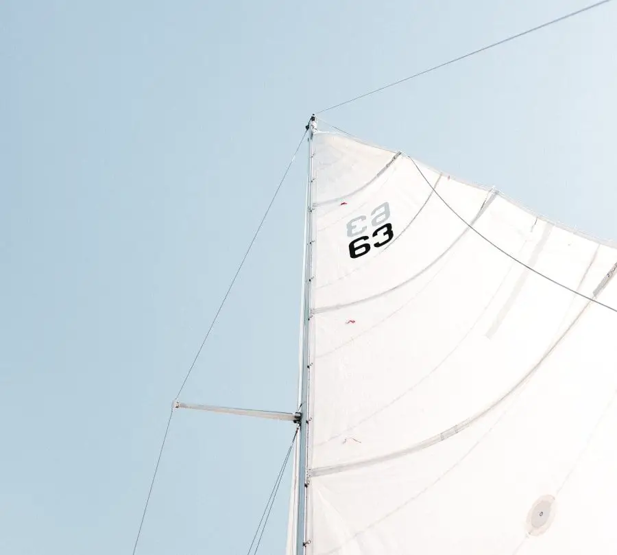Mainsail of a sailboat