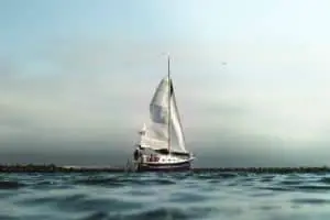 Sailboat with people on it