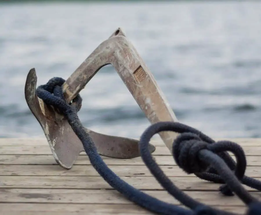 Anchor on a dock