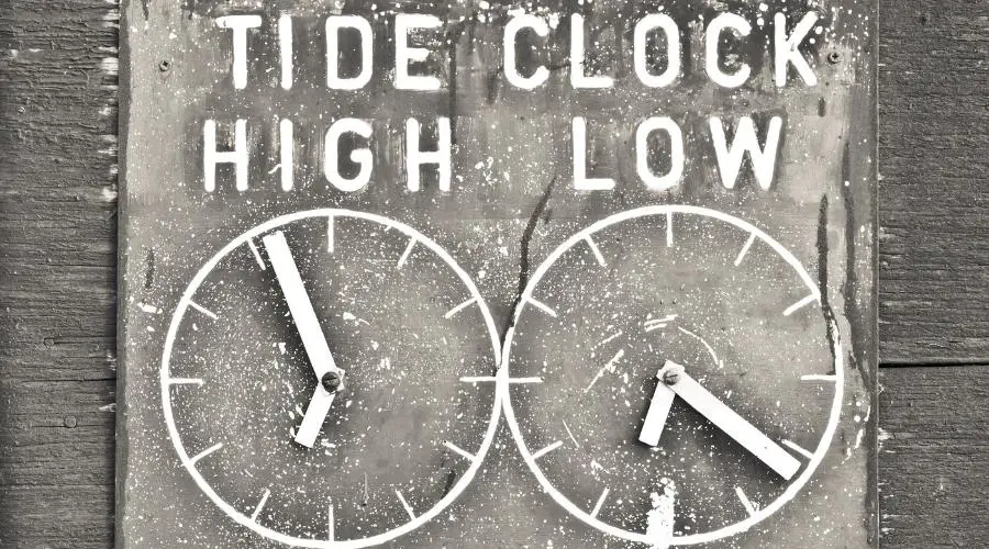 Tide clock time display