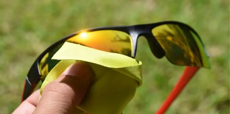 Cleaning sailing sunglasses